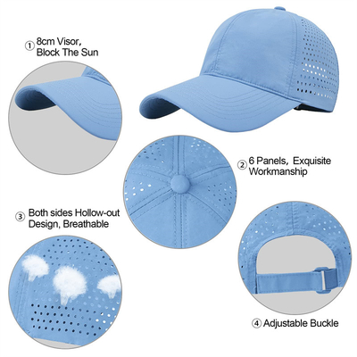 Yüksek Kaliteli Pamuk Poliester 6 Panel Spor Hızlı Kuru Beyzbol Şapkası Kamyoncu Düzenlenebilir Snapback Beyzbol Şapkası