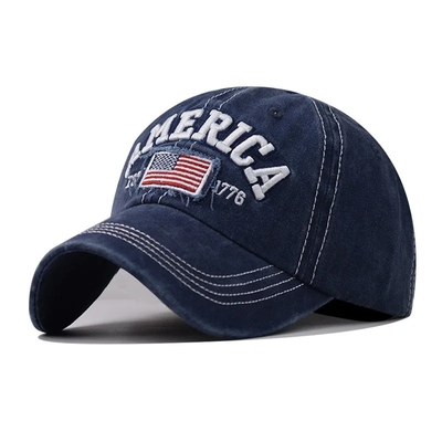 Başlık Üretici Toptan Satış 6 Panel Beyzbol Başlıkları Özel 3d Amerikan nakış Logo Yıkanmış Pamuk Baba Şapkaları