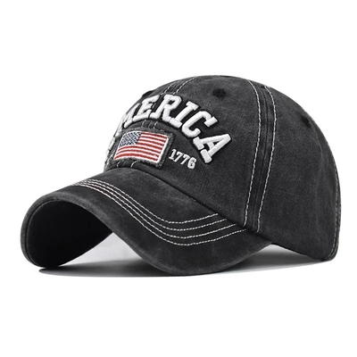 Başlık Üretici Toptan Satış 6 Panel Beyzbol Başlıkları Özel 3d Amerikan nakış Logo Yıkanmış Pamuk Baba Şapkaları