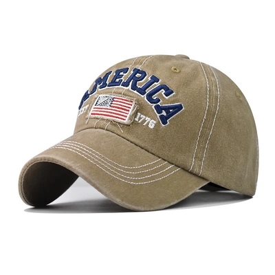 Başlık Üretici Toptan Satış 6 Panel Beyzbol Başlıkları Özel 3d Amerikan nakış Logo Yıkanmış Pamuk Baba Şapkaları
