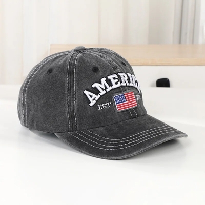 Başlık Üretici Toptan Satış 6 Panel Beyzbol Başlıkları Özel 3d Amerikan nakış Logo Yıkanmış Pamuk Baba Şapkaları