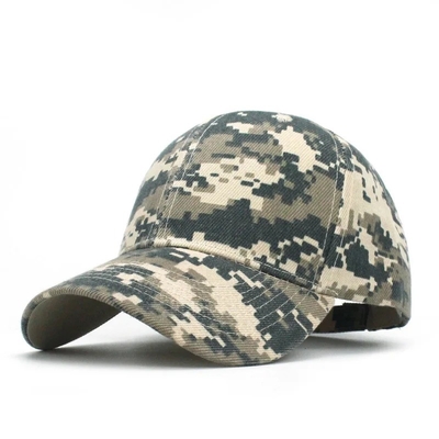Düzenlenebilir Kamuflaj Erkek Beyzbol Şapkası Logo Kamuflaj Taktiksel 6 Panel Beyzbol Şapkaları