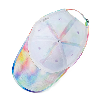 Özel Moda Hip Hop 6 Panel Dye Dye Beyzbol Şapkası Başlık Yüksek Taç Düzensiz Baseball Şapkaları