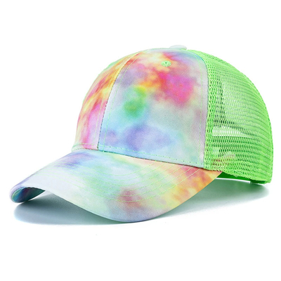 Özel Moda Hip Hop 6 Panel Dye Dye Beyzbol Şapkası Başlık Yüksek Taç Düzensiz Baseball Şapkaları