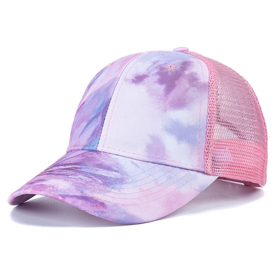 Özel Moda Hip Hop 6 Panel Dye Dye Beyzbol Şapkası Başlık Yüksek Taç Düzensiz Baseball Şapkaları
