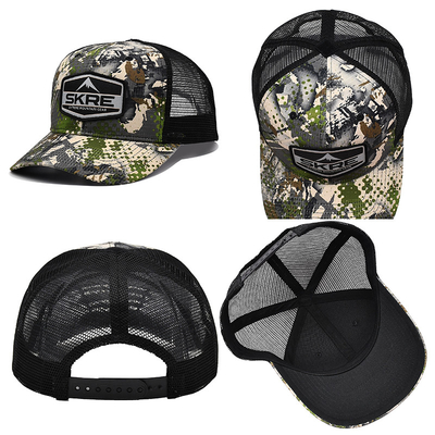Custom Logo Mesh Back Trucker Hat Wholesale 6 Panel Kamuflaj Trucker Cap Kişiselleştirilmiş