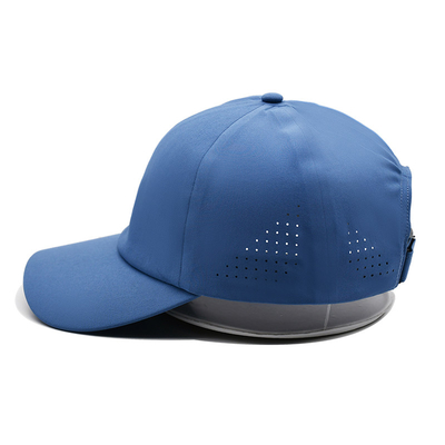 Alışveriş Alanı Plain 6 Panel Hafif Hızlı Kuru Spor Beyzbol Şapkası Performans Lazer Kesme Delik Spor Baba Şapkası