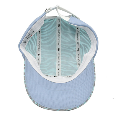 Açık hava ayarlanabilir beyzbol spor şapkası hafif yansıtıcı hızlı kurutma 5 panel spor şapkaları kemerli arka