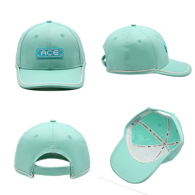 OEM Custom Ace Kauçuk Patch Pvc Logo Beyzbol Cap 6 Panel Spor Şapkaları Gorras
