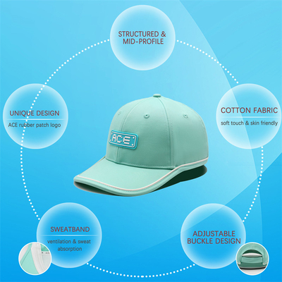 OEM Custom Ace Kauçuk Patch Pvc Logo Beyzbol Cap 6 Panel Spor Şapkaları Gorras