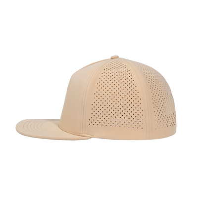 Hızlı Kuru Lazer Golf Performansı Snapback Şapka Perforasyonlu Düz Kenar Şapka
