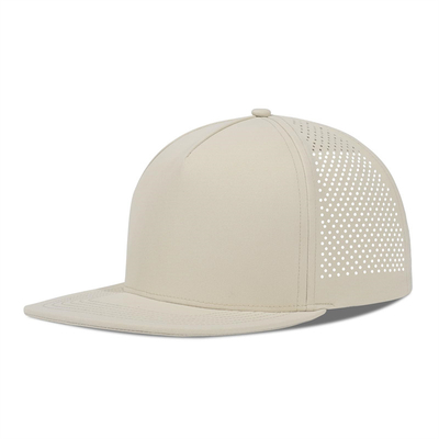 Hızlı Kuru Lazer Golf Performansı Snapback Şapka Perforasyonlu Düz Kenar Şapka