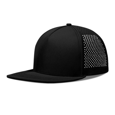Hızlı Kuru Lazer Golf Performansı Snapback Şapka Perforasyonlu Düz Kenar Şapka