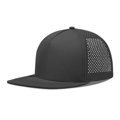 Hızlı Kuru Lazer Golf Performansı Snapback Şapka Perforasyonlu Düz Kenar Şapka