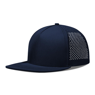 Hızlı Kuru Lazer Golf Performansı Snapback Şapka Perforasyonlu Düz Kenar Şapka