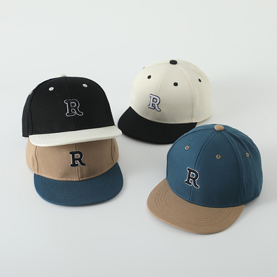 Yüksek Kalite Çocuk Pamuk Düz Kenarlı Spor Şapkası nakışlı mektup Çocuk Dışarıda Snapback Şapka