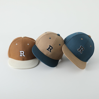 Yüksek Kalite Çocuk Pamuk Düz Kenarlı Spor Şapkası nakışlı mektup Çocuk Dışarıda Snapback Şapka