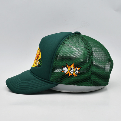 Özel nakış 5 panel köpüklü kamyon şapkaları Logo ile yüksek kaliteli ip kamyon şapkası