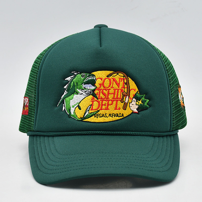 Özel nakış 5 panel köpüklü kamyon şapkaları Logo ile yüksek kaliteli ip kamyon şapkası