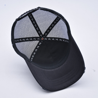 Özelleştirilebilir Kavisli Siyah Çabuk Çıkışlı Kamyon Şapkası Toptan 5 Panel 3D nakışlı Kamyon Şapkası