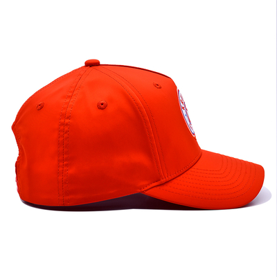OEM Özel Tasarım Kendi Kauçuk Pvc Logonuz 5 Panelli Erkek Kadın Koşu Spor Gorras Şapka Naylon Kırmızı Golf Beyzbol Şapkası