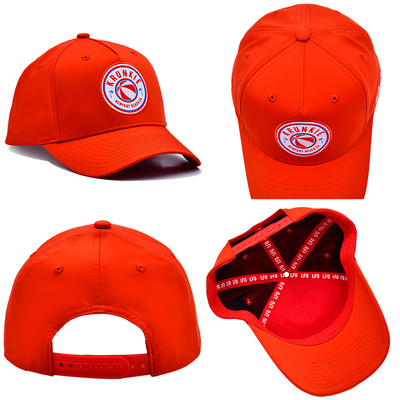 OEM Özel Tasarım Kendi Kauçuk Pvc Logonuz 5 Panelli Erkek Kadın Koşu Spor Gorras Şapka Naylon Kırmızı Golf Beyzbol Şapkası