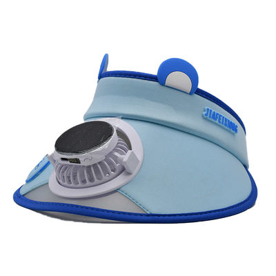 Toptan Kore Sevimli Küçük Ayı Çocuk Güneş Enerjili Fan Şapka Özel Açık Hava Erkek Çocuk Kız Güneşlik Karikatür Geniş Kenarlı Siperlik Şapka