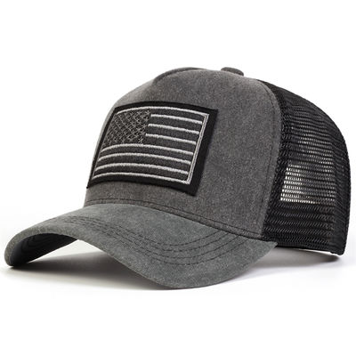 Unisex Amerikan Bayrağı Nakışlı Yıkanmış Beyzbol File Şapkaları İlkbahar ve Yaz Açık Hava Ayarlanabilir Günlük Şapkalar Güneş Kremi Şapkası