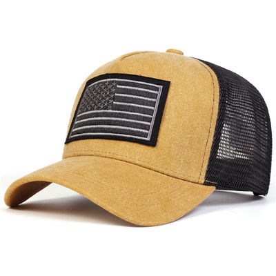 Unisex Amerikan Bayrağı Nakışlı Yıkanmış Beyzbol File Şapkaları İlkbahar ve Yaz Açık Hava Ayarlanabilir Günlük Şapkalar Güneş Kremi Şapkası