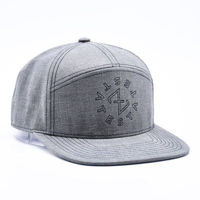 Özel 7 Panelli Snapback Şapka Nakışlı Yapılandırılmış Gorras düz siperli Snapback Şapka