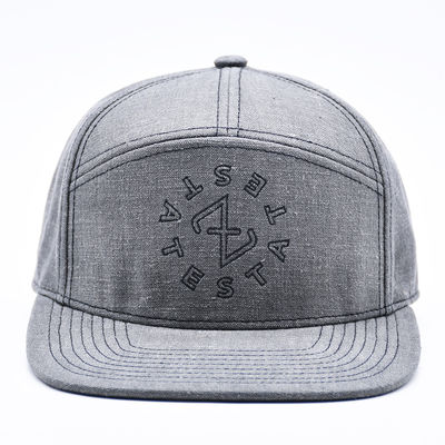 Özel 7 Panelli Snapback Şapka Nakışlı Yapılandırılmış Gorras düz siperli Snapback Şapka