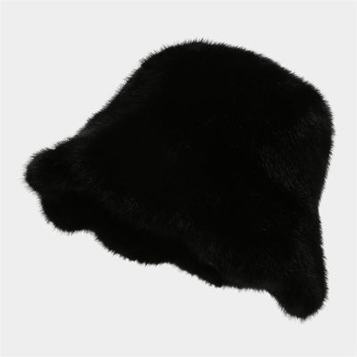 Wholesale Hot Luxury Women Hat Fur Winter Fashionable Woman Bucket Hats Cold Cap Outdoor Warm Snow Fur Bucket Hat