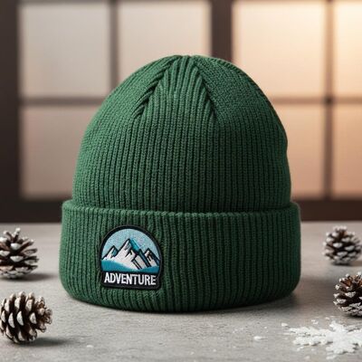 Kış sıcaklığı için yetişkin çevresi ve akrilik malzeme ile özel nakış örgü şapka
