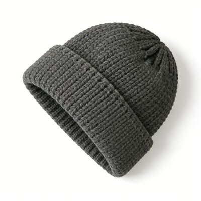 Kış sıcaklığı ve stili için yüksek kaliteli akrilik ile özel logo Unisex örgü şapka