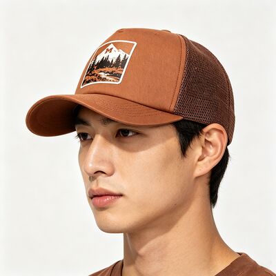 Pamuk Sweatband kamyon şapkası 6 veya özel gözlüklü dayanıklı ağ panelleri ayarlanabilir snapback kapanış açık hava etkinlikleri için mükemmel