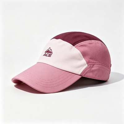 Açık hava etkinlikleri için özelleştirilebilir logo ve kanca ve döngü kemeri ile düz kenarlı 5 panel camper şapkası
