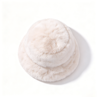 Faux Fur Bucket Hat Soft Plush Fisherman Hat Warm Autumn Winter Hat For Daily Street Outdoor Wear