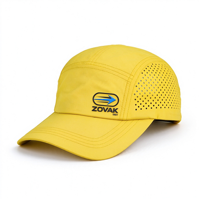 Quick Dry 5 Panel Camper Hat with Sports Mesh Sweatband and Contrast Stitching Five Panel Hat for Summer Outdoor