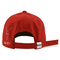 Kaliteli kırmızı 6 panel kavisli kap süblimasyon kırmızı şapka