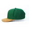 Önceden Baskılı Ayarlanabilir Snapback Şapka / Yeşil Renkli Pamuk Snapback Beyzbol Kapakları