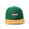 Önceden Baskılı Ayarlanabilir Snapback Şapka / Yeşil Renkli Pamuk Snapback Beyzbol Kapakları