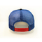 % 100 Polyester Hasır Şapka / Sıkıntılı Mavi 5 Panel Hasır Kamyon Şoförü Kapağı Beyzbol