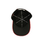 Her İki Tarafta Altın Baskı Siyah Spor Şapka, 6 Panel Beyzbol Özel Logo