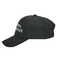 Metal Toka Metin İşlemeli Beyzbol Şapkaları / Siyah 6 Panel Beyzbol Şapkaları