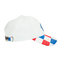 Beyaz 6 Panel Baba Şapka / Özel Nakış Logo Baskı Bill Metal Kova Beyzbol Spor Kap
