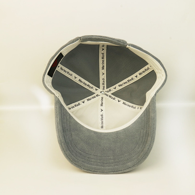 Bsci Polyester Plush 6 Panel Baseball Cap Leather Patch Custom Logo ile