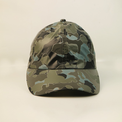 6 Panel Düzenlenebilir Beyzbol Başlığı Düşük Profil Kamuflaj Yapılandırılmamış Baba Şapkası