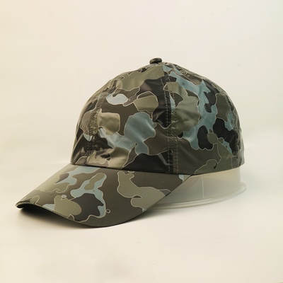 6 Panel Düzenlenebilir Beyzbol Başlığı Düşük Profil Kamuflaj Yapılandırılmamış Baba Şapkası
