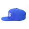 Mavi Snapback kap şapka ayarlanabilir 7 delik plastik arka kapatma ipek panellerde yazdırma
