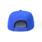 Mavi Snapback kap şapka ayarlanabilir 7 delik plastik arka kapatma ipek panellerde yazdırma